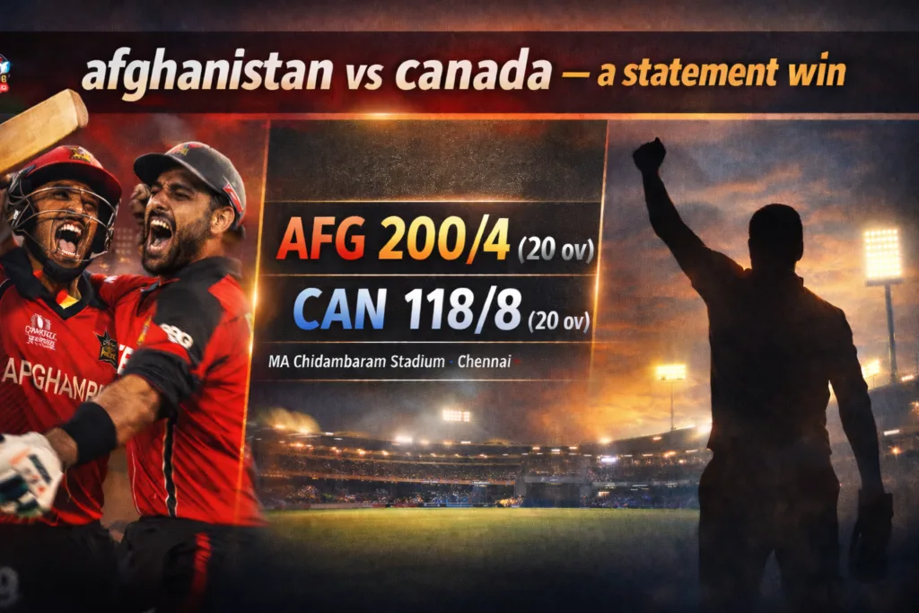 Afghanistan vs Canada