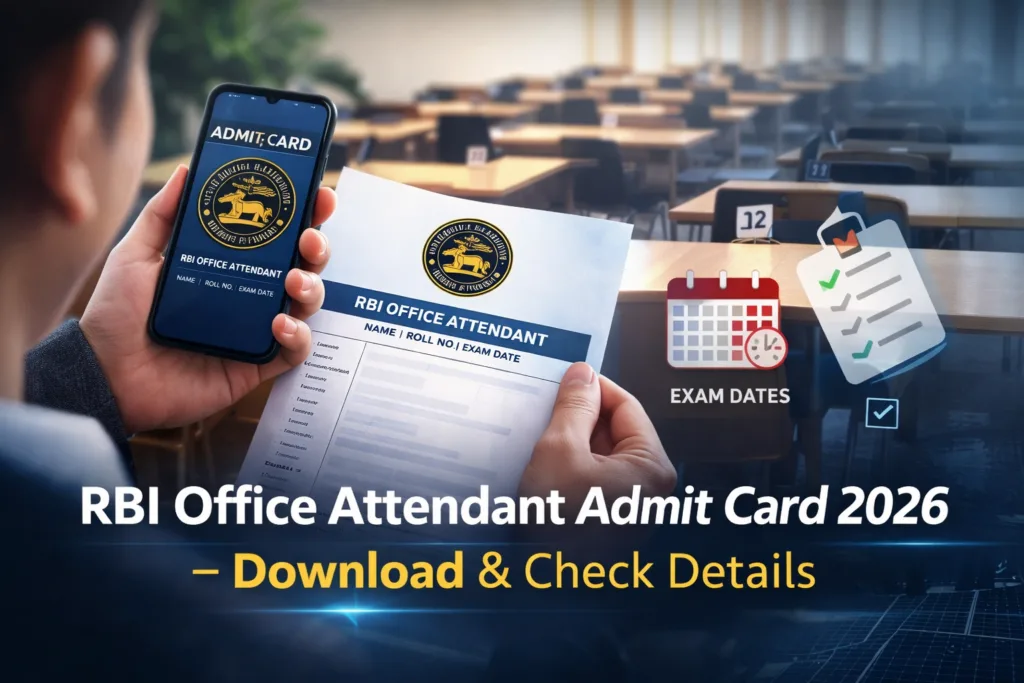 RBI Office Attendant Admit Card 2026