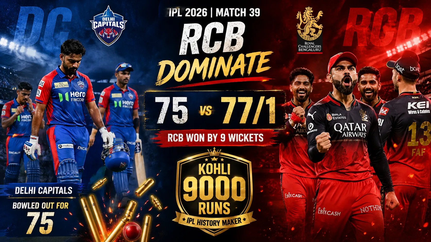 DC vs RCB