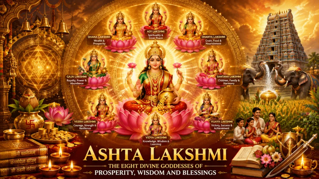 Ashta Lakshmi: Eight Divine Goddesses of Prosperity Guide Ashta Lakshmi